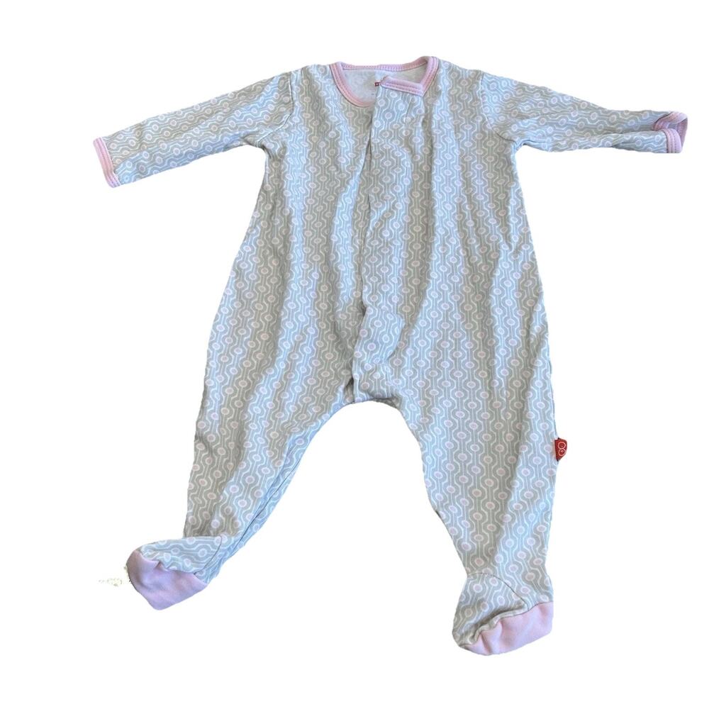 Magnetic Me Footie Pajamas Baby Girl Size 3-6 Months 12-16 Pounds